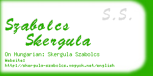 szabolcs skergula business card